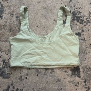 Cotton on mint scoop neck crop tank